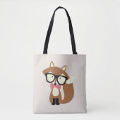Hipster Bow Krawatte Brown Fox Tasche (Vorderseite)