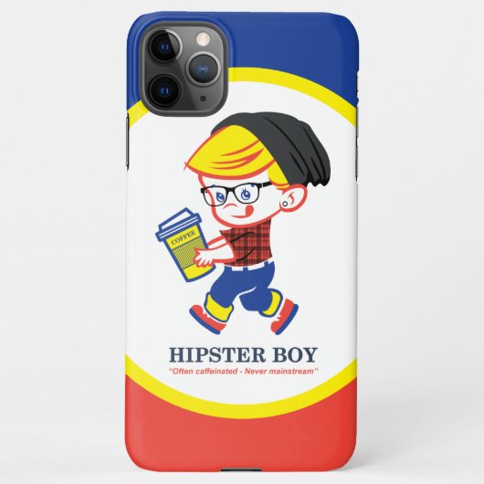 Hipster Boy - Parody-Illustration iPhone Hülle (Rückseite)