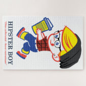 Hipster Boy - Parody-Illustration Puzzle (Horizontal)