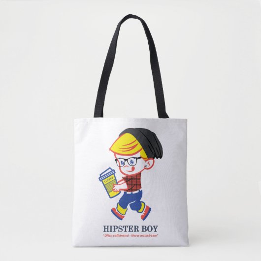 Hipster Boy - Parody-Illustration Tasche (Vorderseite)
