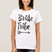 Hipster Bridesmaids Bride Tribe Script Arrow T-Shirt (Vorderseite)