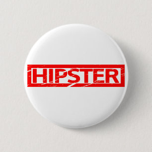 Hipster Briefmarke Button
