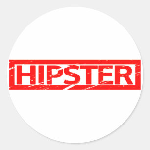 Hipster Briefmarke Runder Aufkleber