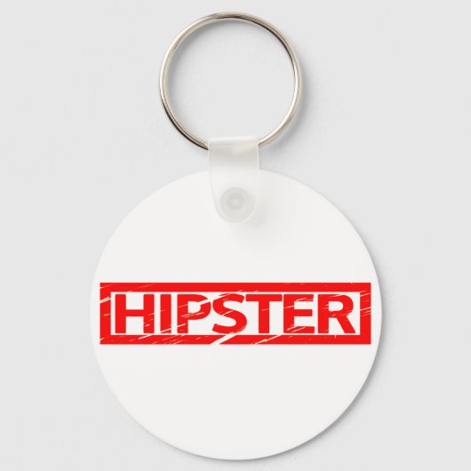 Hipster Briefmarke Schlüsselanhänger (Vorderseite)