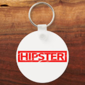 Hipster Briefmarke Schlüsselanhänger (Rückseite)