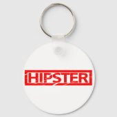 Hipster Briefmarke Schlüsselanhänger (Rückseite)