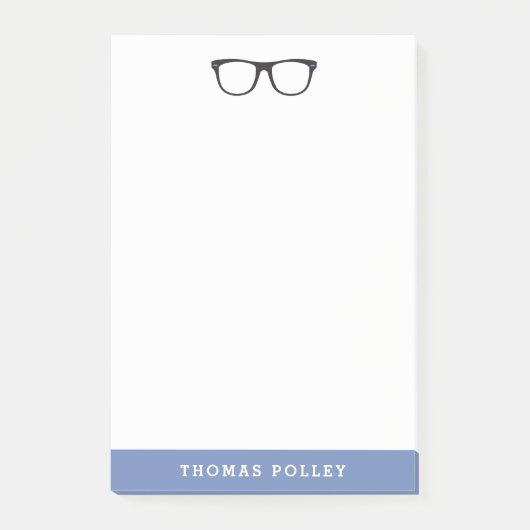 Hipster-Brille Personalisiert Post-It-Editor Post-it Klebezettel (Vorderseite)