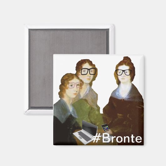 Hipster Bronte Sisters Magnet (Vorderseite/Rückseite)