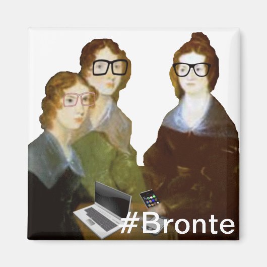 Hipster Bronte Sisters Magnet (Vorne)