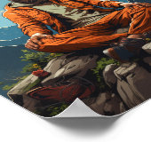 Hipster Buddha in Nature Poster (Ecke)