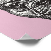 Hipster Bulldog Poster (Ecke)