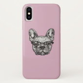 Hipster-Bulldogge Case-Mate iPhone Hülle (Rückseite)