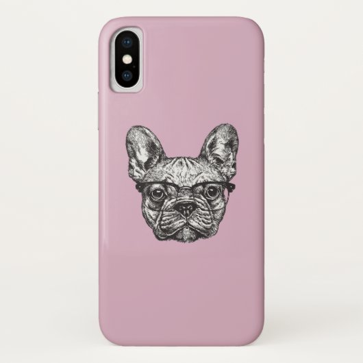 Hipster-Bulldogge Case-Mate iPhone Hülle (Rückseite)