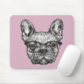 Hipster-Bulldogge Mousepad (Mit Mouse)