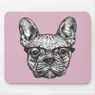 Hipster-Bulldogge Mousepad