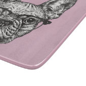 Hipster-Bulldogge Schneidebrett (Ecke)