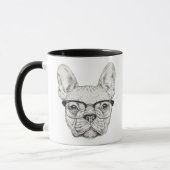 Hipster-Bulldogge Tasse (Links)