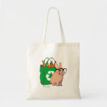 Hipster Bunny Bag (ohne Text) Tragetasche<br><div class="desc">Hipster Bunny kauft lokale Produkte vom Markt der Bauer.</div>