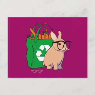 Hipster Bunny Postcard (without text) Postkarte