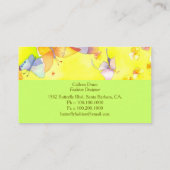 Hipster Butterfly Künstlerische Mode Visitenkarte (Rückseite)