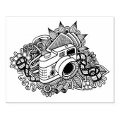 Hipster Camera Doodle Gummistempel (Prägung)