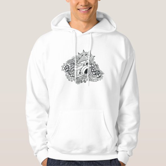 Hipster Camera Doodle Hoodie (Vorderseite)