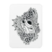 Hipster Camera Doodle Magnet (Vertikal)