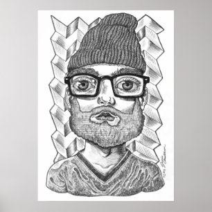 Hipster Carl Poster