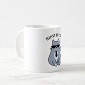 Hipster Cat - Cat Lover Cat Vater Personalisiert Kaffeetasse (Vorderseite Links)