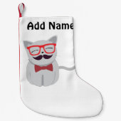 Hipster Cat Kleiner Weihnachtsstrumpf (Vorderseite)