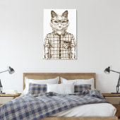 Hipster Cat Leinwanddruck (Insitu (Schlafzimmer))