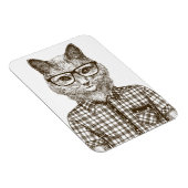 Hipster Cat Magnet (Rechte Seite)