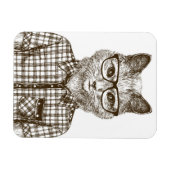 Hipster Cat Magnet (Horizontal)
