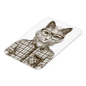 Hipster Cat Magnet (Linke Seite)