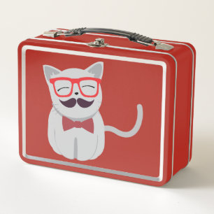 Hipster Cat Metall Brotdose
