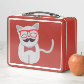 Hipster Cat Metall Brotdose (Beispiel)