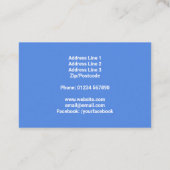 Hipster Cat mit Brille Business Card Visitenkarte (Rückseite)