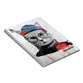 Hipster Cat | Notebook-Journal Notizblock (Rechte Seite)