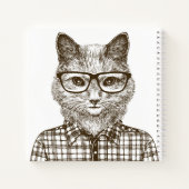 Hipster Cat Notizblock (Rückseite)