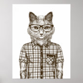 Hipster Cat Poster (Vorne)