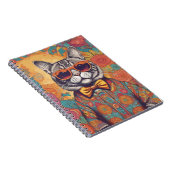 Hipster Cat Spiral Foto Notebook Notizblock (Rechte Seite)
