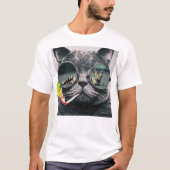 Hipster Cat Srauchen T-Shirt (Vorderseite)