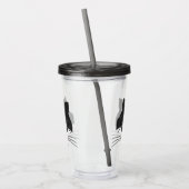 Hipster Cat Wearing Wooly Hat Acryltrinkbecher (Links)