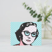 Hipster Chic Retro Pop Art Postkarte (Stehend Vorderseite)