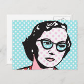 Hipster Chic Retro Pop Art Postkarte (Vorne/Hinten)