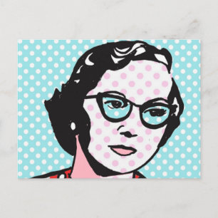 Hipster Chic Retro Pop Art Postkarte