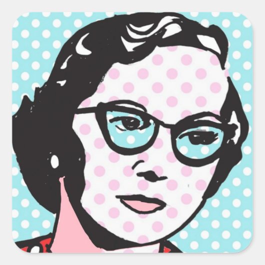 Hipster Chic Retro Pop Art Stickers (Vorderseite)