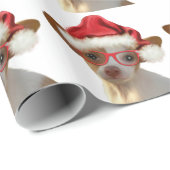 Hipster Chihuahua Geschenkpapier (Rolleneckpunkt)