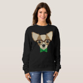 Hipster Chihuahua Sweatshirt (Vorne ganz)