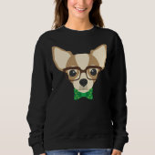 Hipster Chihuahua Sweatshirt (Vorderseite)
